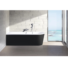 Badewanne OTTOFOND Messina 78 x 178 cm schwarz glänzend 703807-thumb-0