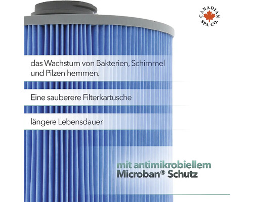 Filterkartusche mit antimikrobiellem Microban Schutz zur Hemmung von Bakterien-, Schimmel- und Pilzwachstum für eine saubere Filterkartusche und längere Lebensdauer