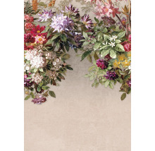 Dekorative florale Tapete mit verschiedenen Blumenarten