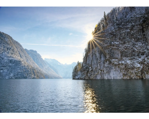 Fototapete Vlies Digitaldruck 364644 Magic Walls Fjord blau 7-tlg. 371 x 265 cm