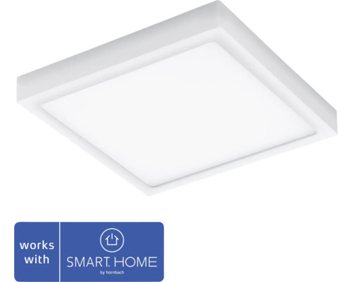 LED Außendeckenleuchte 22W 2600 lm 2700-6500 K 30x30 cm Argolis Crosslink weiß Quadratische LED Deckenleuchte und Smart Home by Hornbach Logo