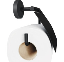 Toilettenpapierhalter REIKA SAKU mit Deckel schwarz matt-thumb-6