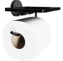 Toilettenpapierhalter REIKA SAKU mit Ablage schwarz matt glänzend-thumb-4