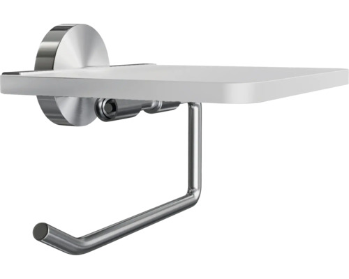 Toilettenpapierhalter mit Ablage für Badezimmeraccessoires