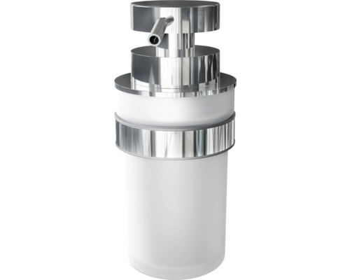 Seifenspender aus Kunststoff und Metall