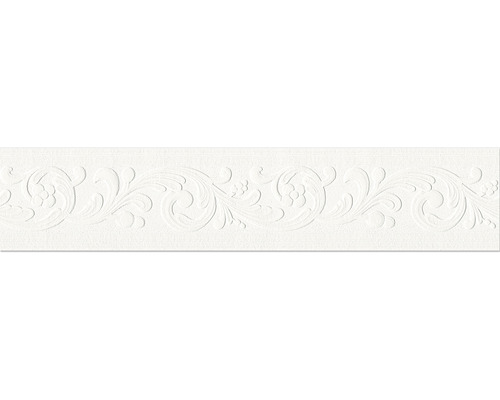 Bordüre 6396-15 Only Borders 9 Blumenranke weiß 5 m x 13 cm Weiße Bordüre mit floralem Muster