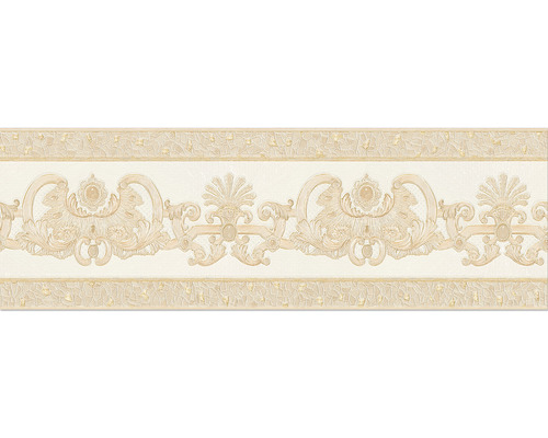 Bordüre 6554-24 Papier Ornament beige creme 5 m x 17 cm