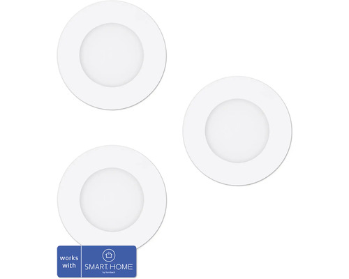 LED Smart Light Einbauspot-Set dimmbar IP44 2,8W 360 lm CCT