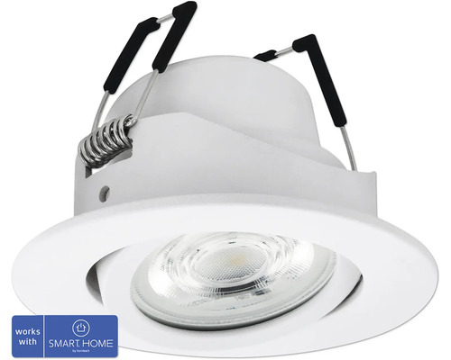 LED Smart Light Einbauspot dimmbar 5W 400 lm CCT RGB zigbee Bluetooth Ø 88/68 mm weiß 230V - Kompatibel mit SMART HOME by hornbach