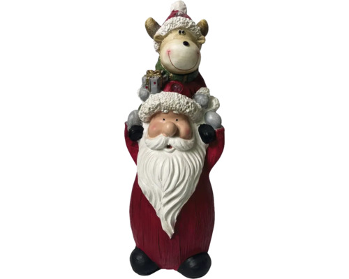 LED Weihnachtsmann mit Rentier H 54 cm LED Weihnachtsmann mit Rentier H 54 cm