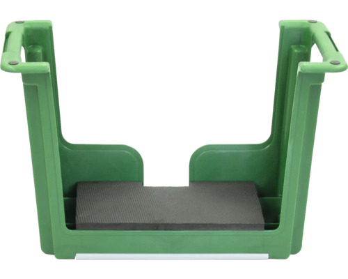 Grüne Mörtelwanne mit Tragegriffen und Gummieinlage
