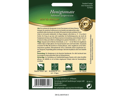 Saatguttüte Honigtomate