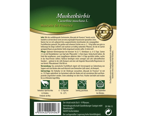 Muskatkürbis Samenpackung