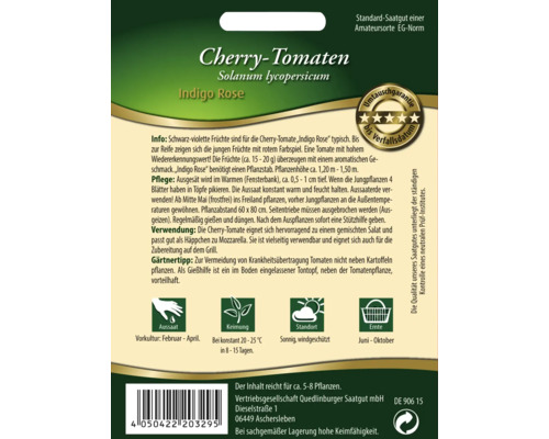 Samenpackung Cherry Tomaten Indigo Rose