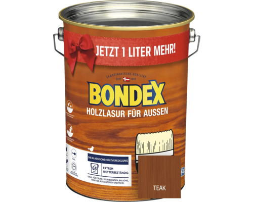 BONDEX Holzschutzlasur teak 5 L