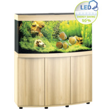 Aquarium-Kombination mit Unterschrank, bepflanzt und mit Fischen