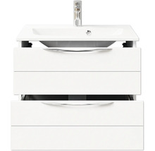 Waschtischunterschrank mit Waschbecken und zwei Schubladen