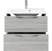Badmöbelset 2-teilig Pelipal Sunline 300 BxHxT 67 x 49,9 x 48 cm Frontfarbe sangallo grau mit Waschtisch Mineralmarmor Griff chrom SET-164-004