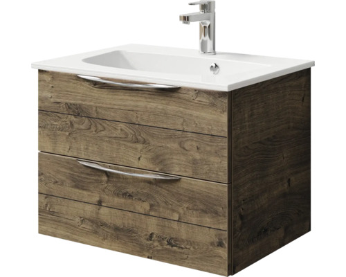 Waschtischunterschrank mit zwei Schubladen, Waschbecken und Armatur