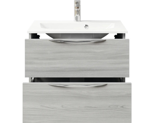 Waschtischunterschrank mit zwei Schubladen und Aufsatzwaschbecken