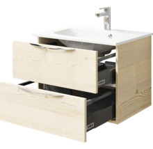 Waschtischunterschrank mit zwei Schubladen, Waschbecken und Armatur