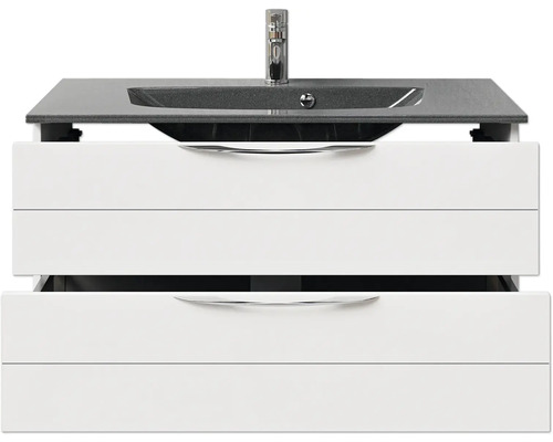 Waschtisch mit Waschbecken, Armatur und Schubladen