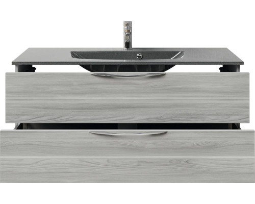 Waschtischunterschrank mit zwei Schubladen, Waschbecken und Armatur