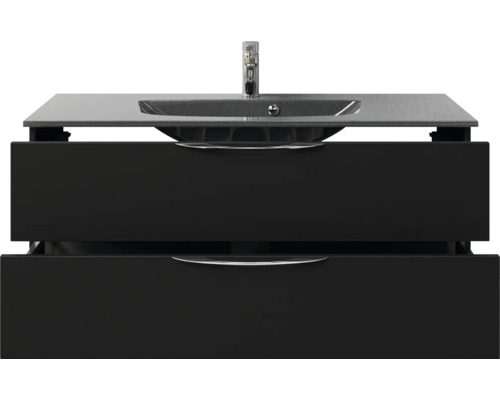 Waschtischunterschrank mit zwei Schubladen, Waschbecken und Armatur