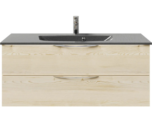 Waschtischunterschrank mit zwei Schubladen, Waschtischplatte und Armatur