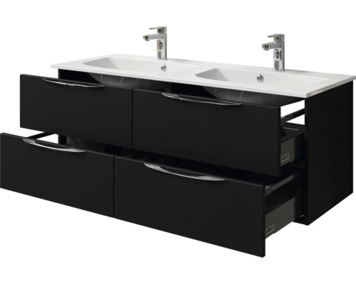 Doppelwaschtischunterschrank mit Schubladen und zwei Waschbecken