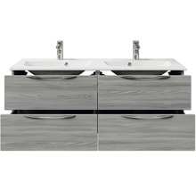 Waschtischunterschrank mit zwei Waschbecken und vier Schubladen