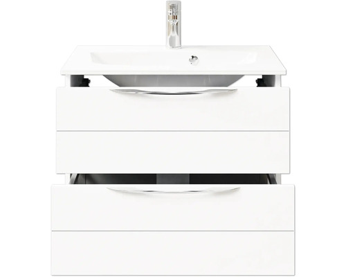 Waschtischunterschrank mit Waschbecken und Armatur