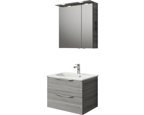Waschtischunterschrank mit Waschbecken und Spiegelschrank für das Badezimmer