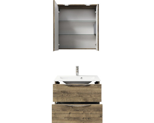Waschtischkombination mit Spiegelschrank im Badezimmer