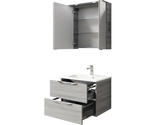 Waschtisch mit Unterschrank und Spiegelschrank für Badezimmer