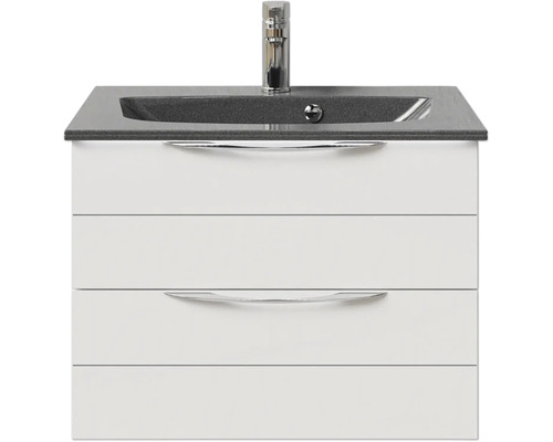 Waschtischunterschrank mit Waschbecken und Armatur