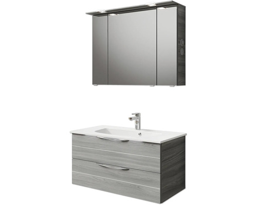 Waschtischkombination mit Spiegelschrank und Unterschrank