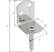 Flechtzaunhalter 30x38x2 mm Edelstahl V2A 1 Stück-thumb-1
