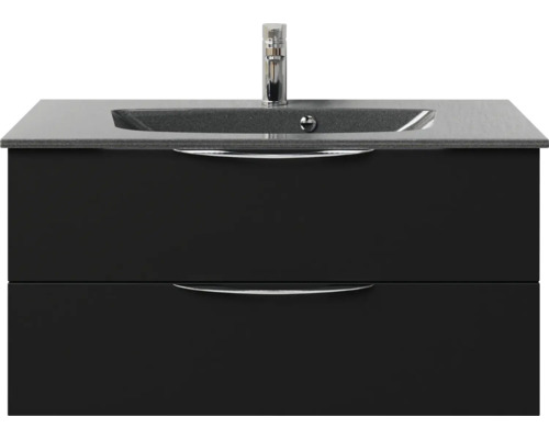 Waschtischunterschrank mit zwei Schubladen, Waschtisch und Armatur