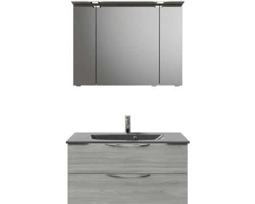 Badmöbel-Set Pelipal Sunline 300 BxHxT 97 x 200 x 48 cm Frontfarbe grau Badmöbelset 3-teilig mit Waschtisch Mineralmarmor grau-metallic Badmöbel-Set Pelipal Sunline 300 BxHxT 97 x 200 x 48 cm Frontfarbe grau Badmöbelset 3-teilig mit Waschtisch Mineralmarmor grau-metallic