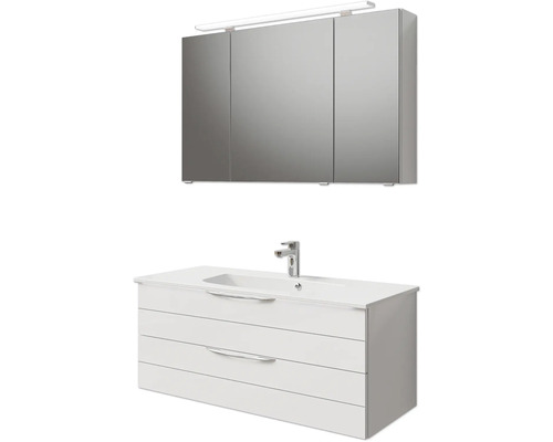 Badezimmer Waschtischkombination mit Spiegelschrank und Beleuchtung