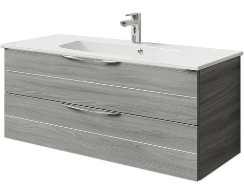 Waschtischunterschrank mit Waschbecken und Armatur