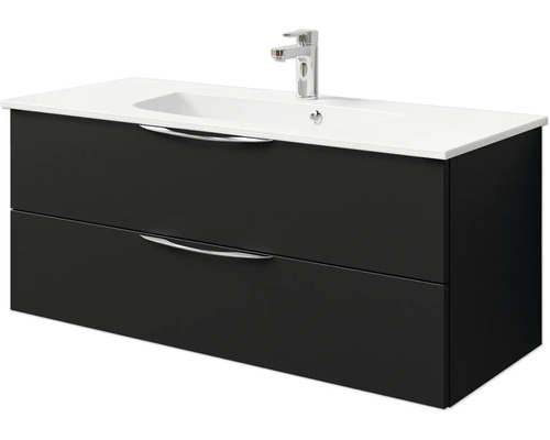 Waschtischunterschrank mit zwei Schubladen, Waschbecken und Armatur