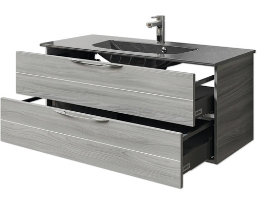 Waschtischunterschrank mit zwei Schubladen und Waschtisch