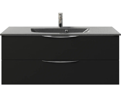 Waschtischunterschrank mit zwei Schubladen, Waschtisch und Armatur