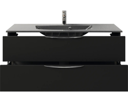 Waschtischunterschrank mit Waschbecken und Armatur