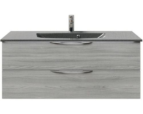 Waschtischunterschrank mit Waschbecken und zwei Schubladen