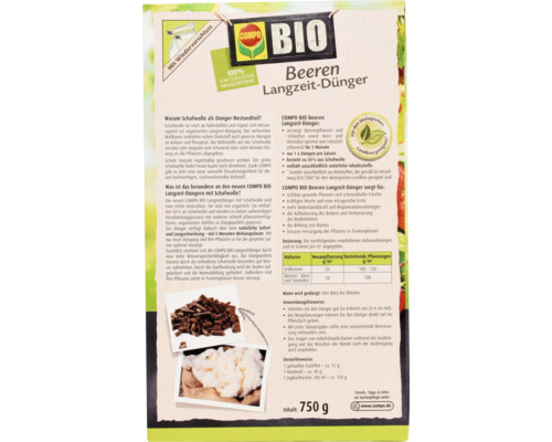 COMPO Bio Beerendünger Langzeitdünger 750 Gramm