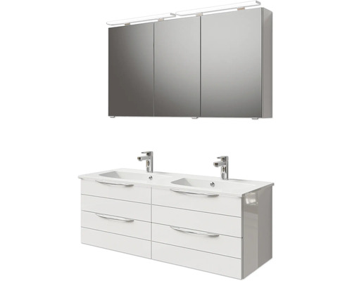 Badezimmermöbel-Set mit Spiegelschrank, Waschbecken und Unterschrank