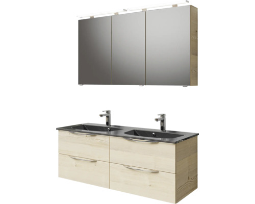 Badezimmer Waschtischkombination mit Spiegel, Waschbecken und Unterschrank
